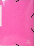 Exacompta 25x IDERAMA® Elastomap 3 kleppen Maxi Capacity 425gm2 A4 - Roze