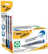 Velleda whiteboardmarker 1701 blauw doos met 12 stuks Liquid Ink whiteboardmarker blister met 3 stuks