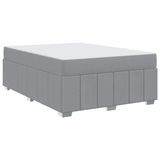 vidaXL Cadre de lit avec matelas gris clair 160 x 200 cm Tissu