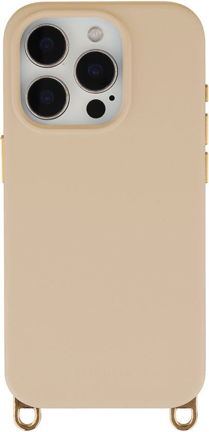 Selencia Rivièra MagSafe Backcover met afneembare haakjes voor de Apple iPhone 15 Pro - Milky Latte