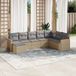 Maison Exclusive - Ensemble de meubles de jardin 8 pièces avec canapé et coussins, beige, en polyrotin