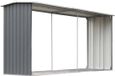 vidaXL Haardhoutschuur 330x92x153 cm gegalvaniseerd staal grijs