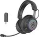 Deltaco DH440 - Micro-casque de jeu sans fil - Son surround 7.1 - RVB - Noir
