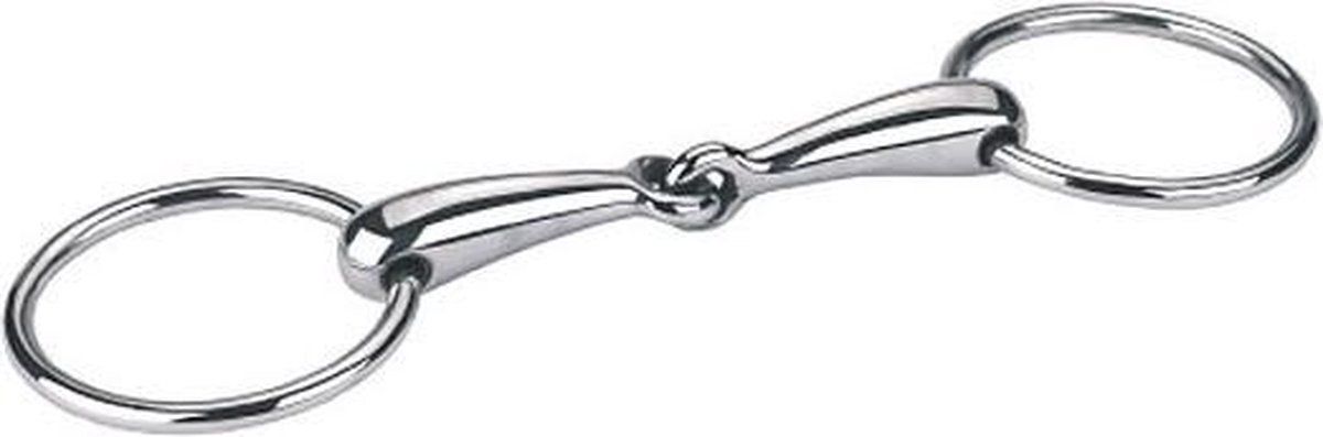 Kerbl Hoofdstel Bit Watertrens enkelgebroken hol - Rvs - 10,5cm