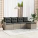 vidaXL Banc de jardin - Ensemble - 3 places - Gris clair - Polyrotin