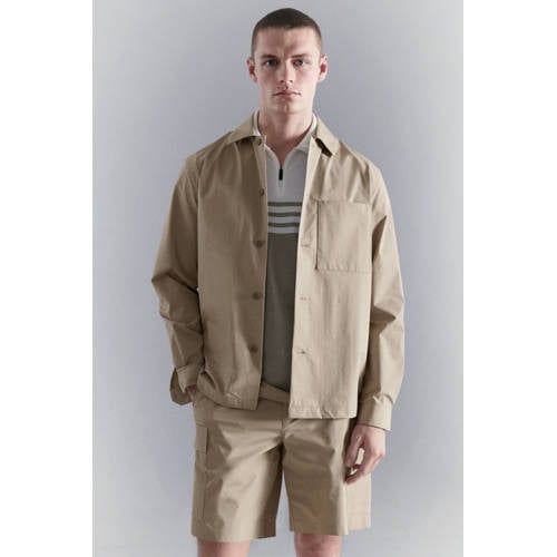 Mango Man Overshirt Beige