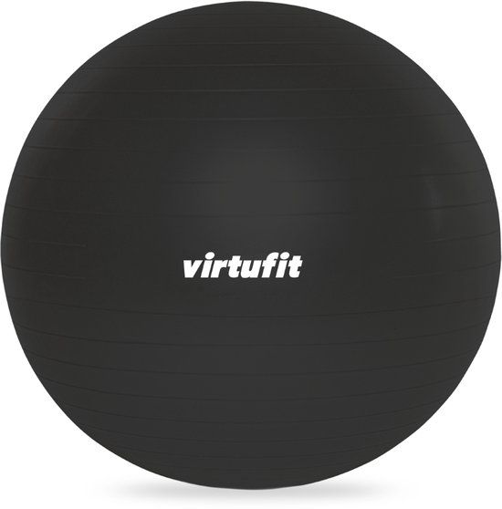 VirtuFit Yoga Bal - Anti-Burst Fitnessbal Pro - Grijs - 55 cm - Met Voetpomp
