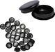 Semsen 25 pièces bouchons pour meubles et armoires - noir - Ø16mm - plastique