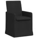 vidaXL Eetstoelen 2 stuks Stof Zwart 57 x 67 x 95 cm