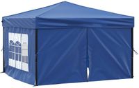 vidaXL Partytent, inklapbaar met zijwanden, blauw, 3x3 meter
