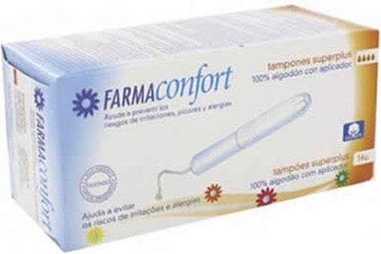 Tampo Farmaconfort Cotton Tampons With Applicator Size Superplus 14 Units