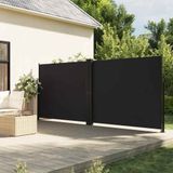 vidaXL Windscherm uittrekbaar 180x600 cm zwart