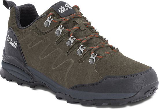 Jack Wolfskin Refugio Texapore Low Men's Hiking Shoes - Khaki/Phantom - Size 41