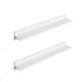 SONGMICS Étagère murale, set van 2, finition haute brillance, 60 x 10 x 5 cm | Étagères flottantes pour cadres photo et livres, salon, chambre, salle de bain, cuisine, blanc nuage, Collection CUSTOS LWS60WT
