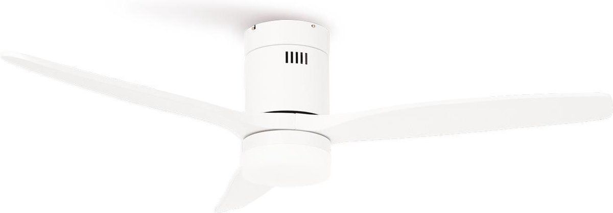 WINDCALM DC STYLANCE WIT - Plafondventilator met Verlichting en WIFI 132 cm - Plafondventilator met Afstandsbediening - 6 Snelheden - Timer - Zomer/Winterfunctie