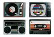 Tovaglietta Out of the Blue - Salvageel retro HIFI nostalgische tafelelementen, polypropyleen, 29 x 0,9 x 40 cm (willekeurige kleuren)