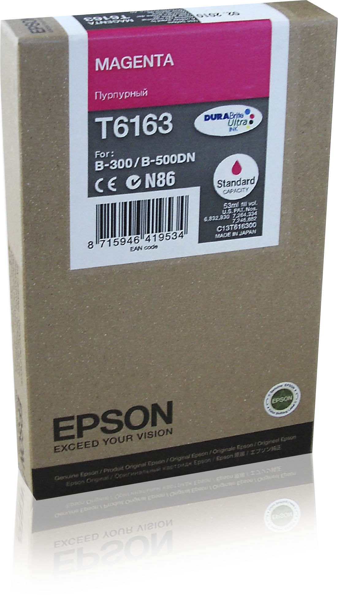 Epson Inkt tank Magenta T6163 DURABrite Ultra Ink single pack / magenta