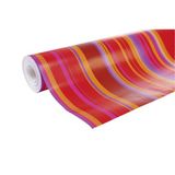 Clairefontaine 211202C - Een Rol Cadeaupapier - Alliance Papier 60g - 50x0,70m - Motief: Veelkleurige Strepen, Rood/Violet/Oranje/Roze