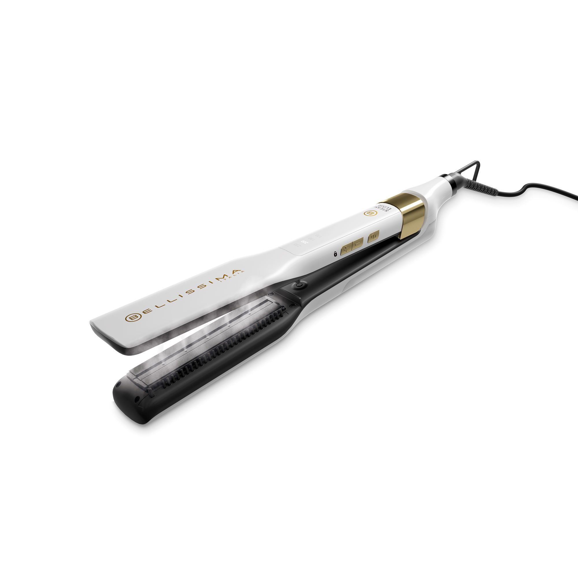 Bellissima Steam Elixir Straightening Iron - Steam - White