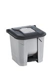 Maya 09104 - vuilnisemmer met pedaal en binnenemmer speciaal voor recycling, 30 l, zwart