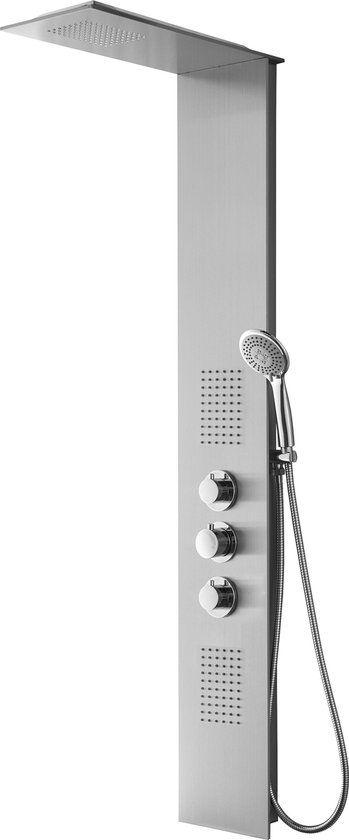 Wiesbaden Ontario Thermostatische Douchekolom RVS 150 cm