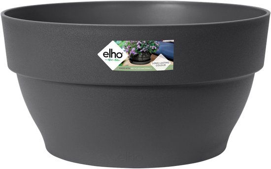 Elho Vibia Campana Schaal 27 - Bloempot voor Buiten - Ø 27 cm - Antraciet