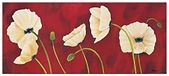 Artopweb TW02038 Luffarelli - Danza di papaveri bianchi decoratieve panelen, meerkleurig, 136x60 cm