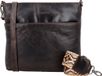 Hide & Stitches Next Navajo Schoudertas Dames - Handtas voor Dames - Tas van 100% Leder - Donkerbruin