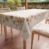PETTI Artigiani Italiani - Tafelkleed Vlekbestendig Rechthoekig 140x450 cm 24 Personen, Afwasbaar Keukentafelkleed van Microvezel, Design Floral Magnolia, 100% Made in Italy