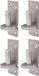 Alberts 845988 plaatduim op plaat | rvs | doornmaat Ø13 mm | plaat 100 x 35 mm | Set van 4