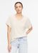 comma T-Shirt Vrouwen Lichtbeige Polyester Linnen Extra Kort Korte Mouw V-hals Aansluitend Effen Lente/Zomer 2025