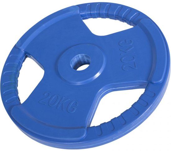 Gorilla Sports Olympische halterschijf 20 kg Gripper Gietijzer 50/51 mm rubber coating