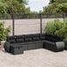 Maison Exclusive - Salon de jardin 8 pièces avec coussins, rotin synthétique noir
