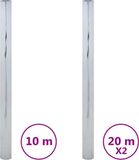 vidaXL - Zonnefolie - Statisch - Reflecterend - PVC - Zilverkleurig - 2000 cm