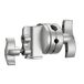 Neewer Multifunctionele Heavy Duty 2,5 "Grip Head Swivel Head Holder Montageadapter voor lichtstandaard, verlenggiek arm en andere fotografische apparatuur met 1/2,1/4,3/8,5/8" Mount (zilver)