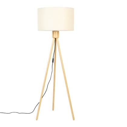 Zuiver Fan Vloerlamp - Beige - Linnen - 8718548065345