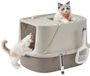 FEANDREA Euziel GmbH Kattenbak met Deksel - Grijs/Beige
