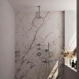 Brauer Brushed Edition Thermostatische Regendoucheset Inbouw - Hoofddouche 20 cm - Handdouche Staaf - Doucheslang - Wandaansluitbocht - Rvs