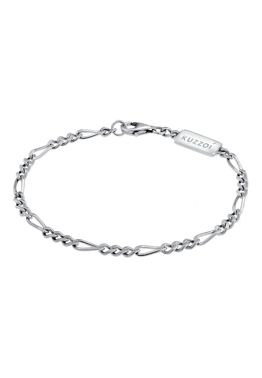 KUZZOI KUZZOI KUZZOI Armband Heren Solid Basic Cool in 925 Sterling Zilver Mannen sieraden