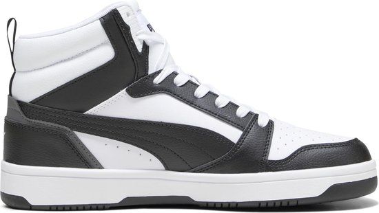 PUMA Rebound v6 Unisex Sneakers - White/Black/Gray - Size 44