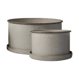DBKD Cache-pot bol à plantes, lot de 2 Beige