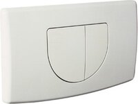 Plieger Spring bedieningsplaat - frontbediening - dubbele spoeltechniek - wit