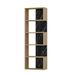 WELL HOME MOBILIARIO & DECORACIÓN Decoratief boekenkast voor woonkamer of receptie, melamine gecoate spaanplaat, in eiken, saffier-zwart, marmereffect, 150 x 50 x 22 cm