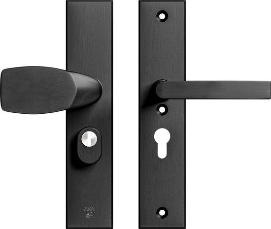 AXA Edge Plus Veiligheidsbeslag - Knop/Kruk - PC55 - Zwart Geslepen - SKG***