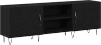 vidaXL Tv-meubelset 150 x 30 x 50 cm Zwart Eiken Bewerkt Hout