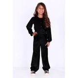 B.Nosy rechtvallende jumpsuit met ballonmouwen - zwart