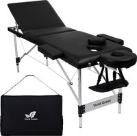 Vivid Green Massagetafel 3 zones - Inklapbaar - Max Draagvermogen 230 KG - 8 Hoogtestanden - Behandelbank - Behandeltafel - Bed - Incl. Opbergtas