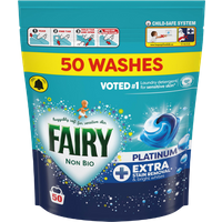 Fairy Non Bio Platinum Extra Stain Removal Wasmiddelcapsules - 50 stuks