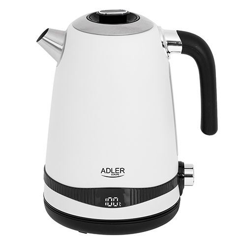 Adler AD 1295w Waterkoker - 1.7L - Zwart/Wit - RVS - 2200W