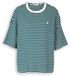 Tom Tailor - T-shirt oversize à rayures - Taille M - vert prairie rayure blanc cassé